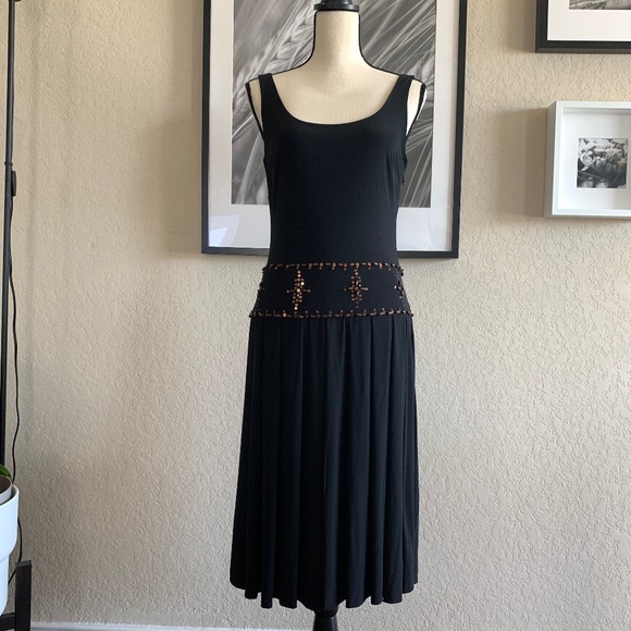Black Talbots Formal Midi Dress Size 6 - Picture 1 of 7